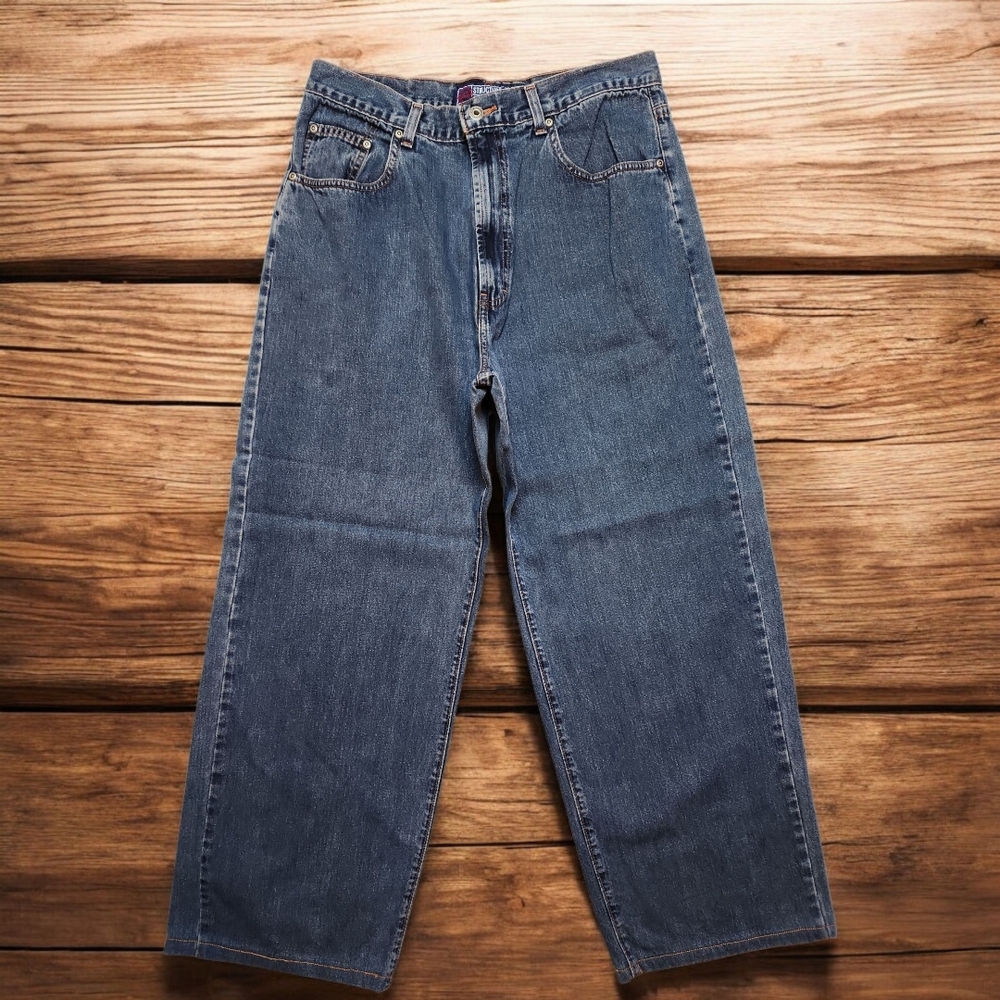 Structure Men's Relaxed Fit Blue Jeans - Picture 2 of 8